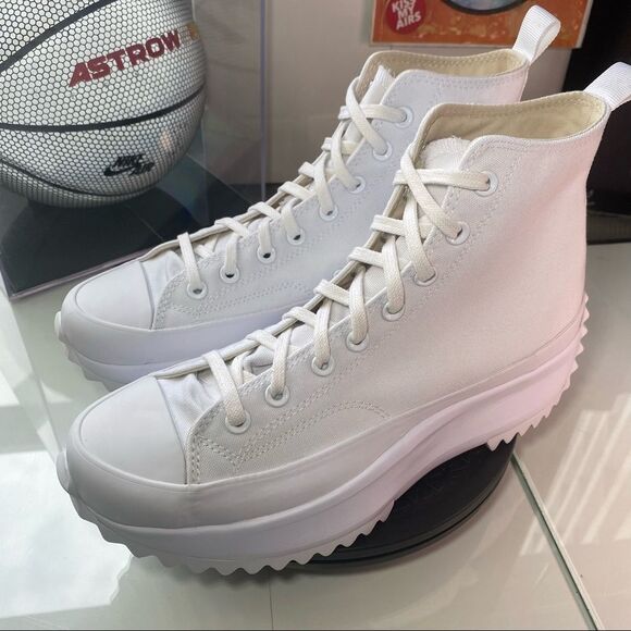 🆕 Converse	Run Star Hike High 'Triple White' - Mens Sizes - Picture 3 of 15